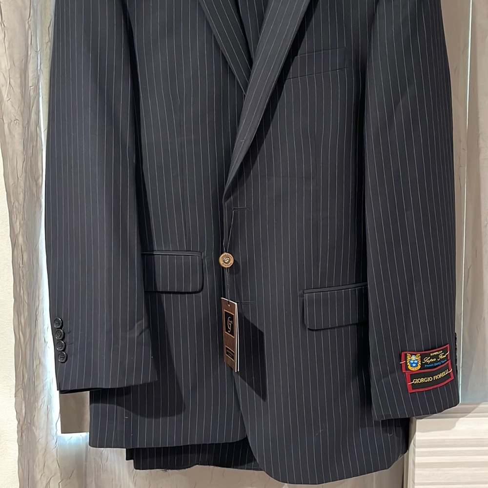 Giorgio Fiorelli black striped suit and pants size 38R